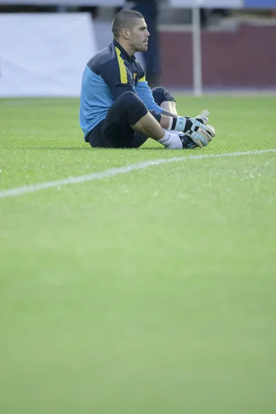 Victor Valdez durante la partita di campionato spagnolo — Foto Stock