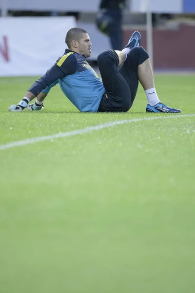Виктор Вальдес во время матча Испанской лиги — стоковое фото