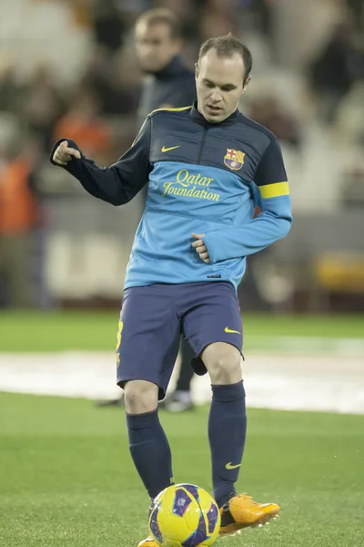 Andres Iniesta İspanya Ligi maç sırasında — Stok fotoğraf