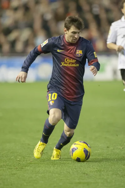 Leo messi podczas meczu ligi hiszpańskiej — Zdjęcie stockowe