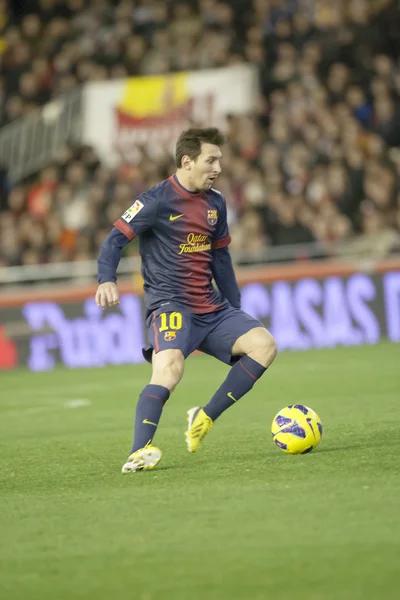 Leo Messi durante o jogo da Liga Espanhola — Fotografia de Stock