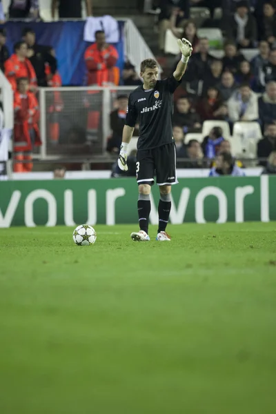 Vicente guaita podczas meczu Ligi Mistrzów uefa — Zdjęcie stockowe