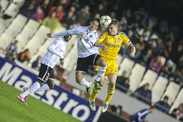 Guardado and Rodinov during UEFA Champions League match — Stock Photo, Image