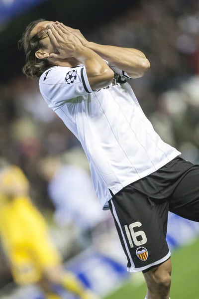 Valdez durante o jogo da Liga dos Campeões da UEFA — Fotografia de Stock