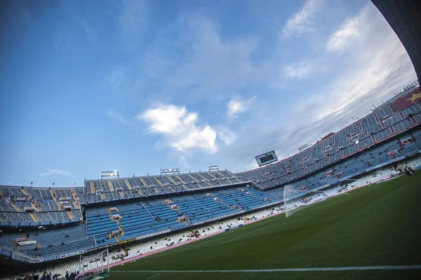 Stadionie podczas meczu ligi hiszpańskiej piłki nożnej — Zdjęcie stockowe
