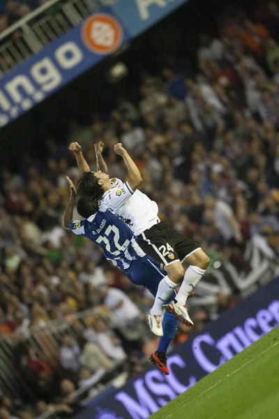 Joueurs pendant le match de la Ligue espagnole de football — Photo