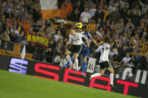 Giocatori durante la partita di campionato spagnolo di calcio — Foto Stock