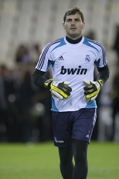 Iker Casillas durante el partido de la Liga Española de Fútbol — Foto de Stock