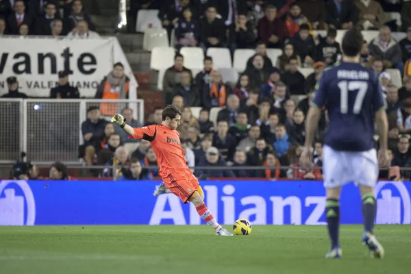 Iker casillas, İspanyol futbol ligi maç sırasında — Stok fotoğraf