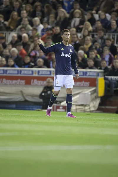 Cristiano ronaldo under spanska soccer league match — Stockfoto