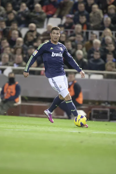 Cristiano ronaldo během španělské fotbalové ligy zápas — Stock fotografie