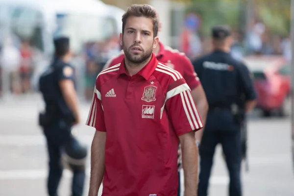 Národní Španělsko fotbalový hráč jordi alba — Stock fotografie
