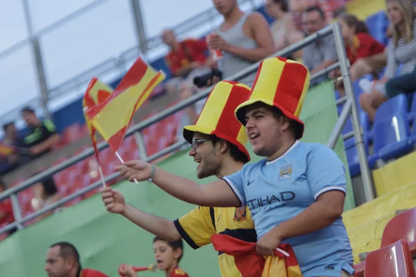 Fans der spanischen Nationalmannschaft — Stockfoto