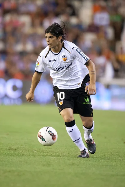 Ever Banega in action — Stock Photo, Image