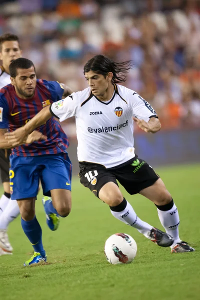 Ever Banega in action — Stock Photo, Image