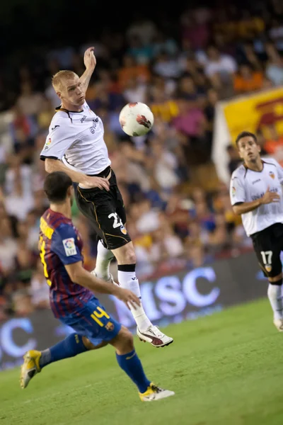 Mascherano en Mathieu in actie — Stockfoto