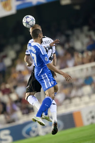 Bosingwa and Mathieu in action — Stock Photo, Image