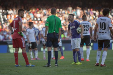 RCD espanyol oyuncu sergio garcia ve valencia kaleci diego alves önce penaltı atışı