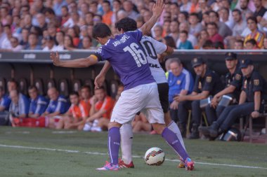 Valencia oyuncu parejo ve rcd espanyol javi lopez eylem