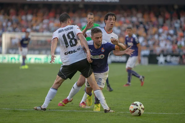 RCD espanyol hráče sergio garcia v akci — Stock fotografie