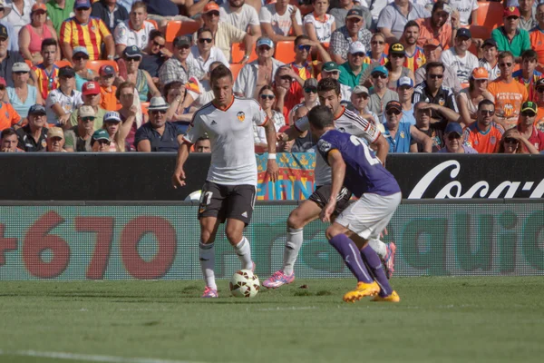 El jugador valenciano Rodrigo en acción —  Fotos de Stock