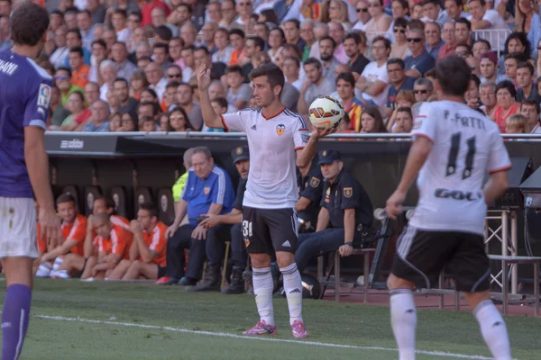 Valencia player Gaya with a ball — Stock Photo, Image