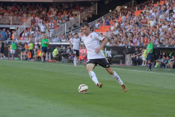 Valencia player in action — Stock Photo, Image