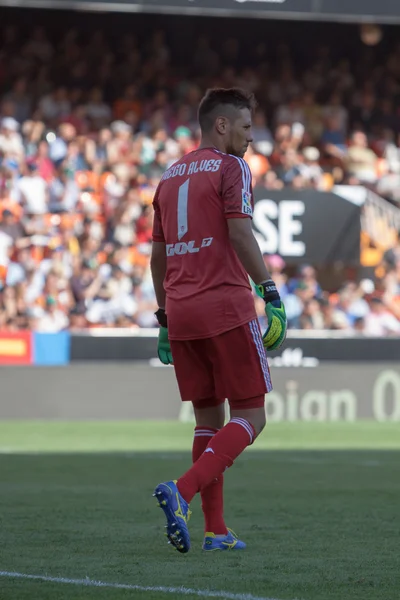 Diego Alves durante el juego — Foto de Stock