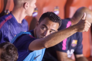 Barselona 'dan Xavi kürsüde