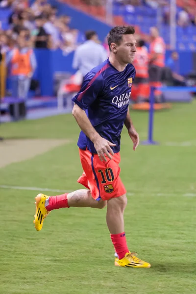 Messi de Barcelona calentando — Foto de Stock