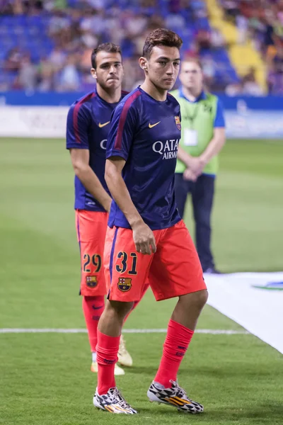 Munir of Barcelona warming up — Stock Photo, Image