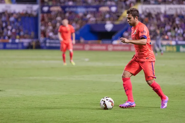 Jordi Alba de Barcelona em ação — Fotografia de Stock