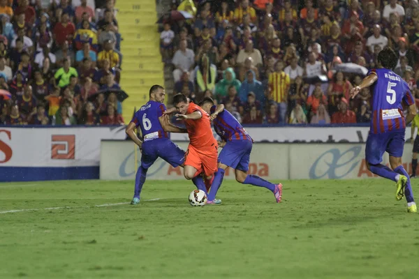 Messi z Barcelony w akcji — Zdjęcie stockowe
