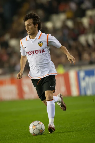 David Silva in action — Stock Photo, Image