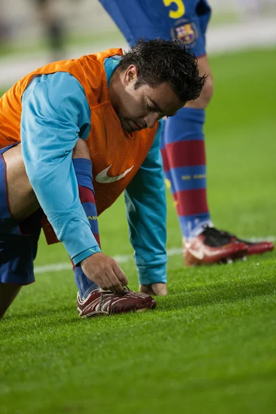 Xavi durante l'allenamento prima della partita — Foto Stock