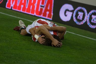 Bilbao oyuncuların gol kutlamak