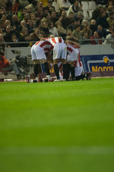 Jugadores de Bilbao celebran gol — Foto de Stock