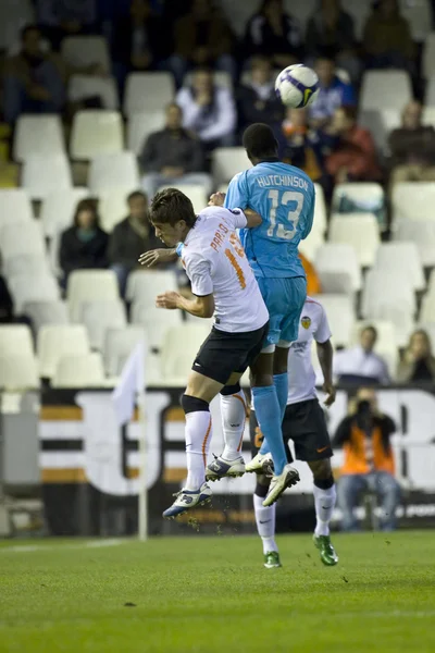 Pablo Hernández (L) y Hutchinson (R) en acción —  Fotos de Stock