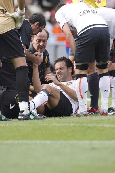 Morientes gets injury — Stock Photo, Image