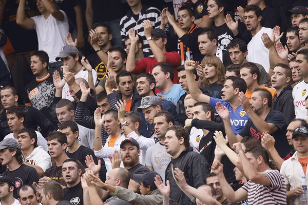 Abanicos durante el juego — Foto de Stock