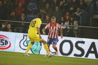 Angel (L) and Simao (R) during the game
