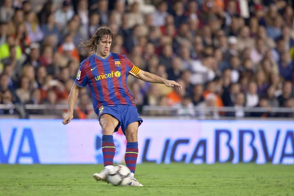 Carles Puyol in action — Stok fotoğraf