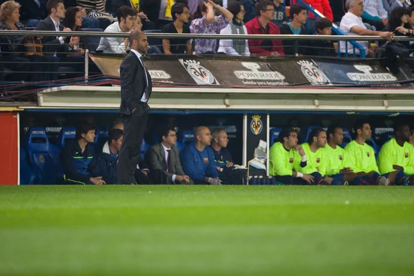 Josep Guardiola tijdens het spel — Stockfoto