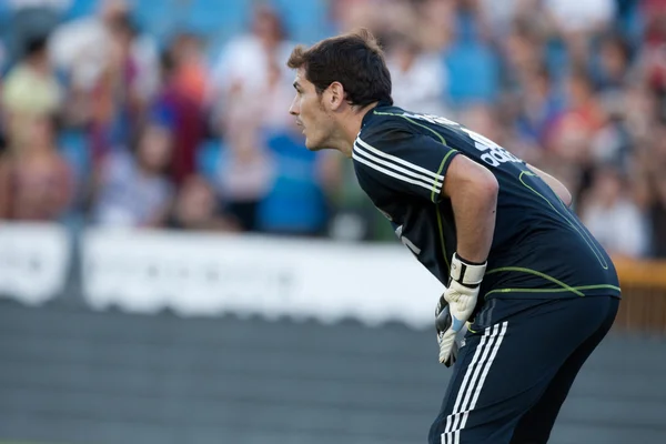 Iker Casillas si scalda prima della partita — Foto Stock