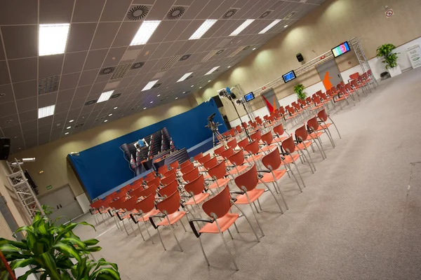 Saal für Pressekonferenz — Stockfoto