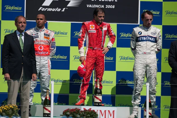 Felipe Massa, Hamilton, Kubica at Formula One World Championship — Stock Photo, Image