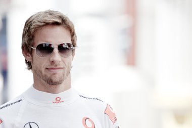 Avrupa Grand Prix Formula 1 sırasında Jenson Button