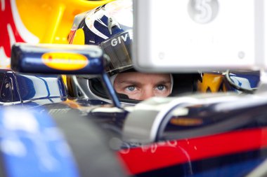 Sebastian Vettel Avrupa Grand Prix Formula 1 sırasında