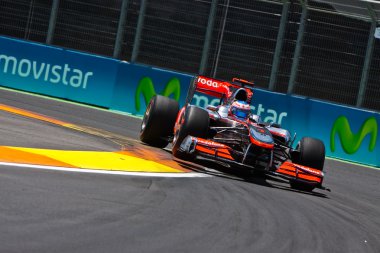 Avrupa Grand Prix Formula 1 sırasında Jenson Button