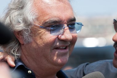 Flavio Briatore Avrupa Grand Prix Formula 1 sırasında